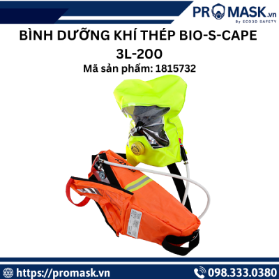 Bình dưỡng khí thép Bio-S-Cape 3L-200