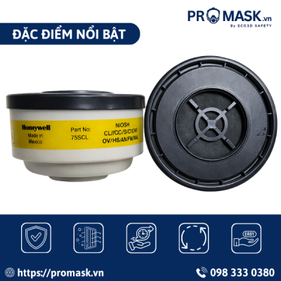 Đặc điểm nổi bật quả lọc phòng độc đa khí North 75SCL