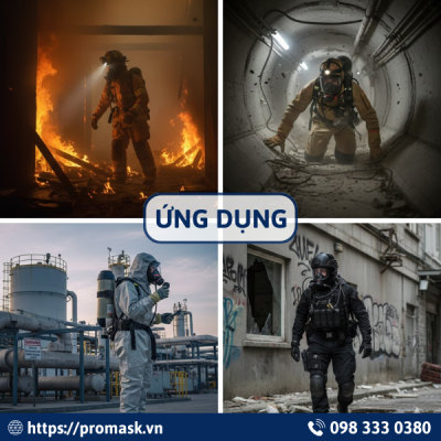 Ứng dụng thiết bị trợ thở cá nhân SCBA 6.8L KHZ10