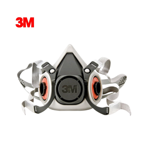 Mặt nạ nửa mặt loại 6000 sử dụng 2 phin lọc, chất liệu cao su