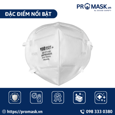 Khẩu trang đeo tai VIAN KN95 9501   Bảo vệ hô hấp tối ưu