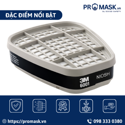 Đặc điểm nổi bật phin lọc 3M - 6001