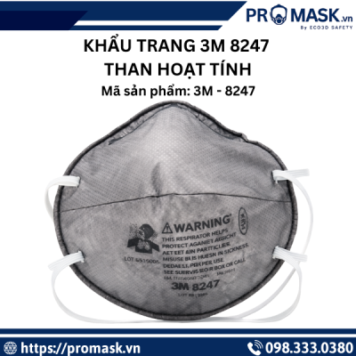 Khẩu trang 3M - 8247 than hoạt tính