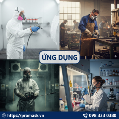 Ứng dụng mặt nạ phòng độc 3M – 7501_7502