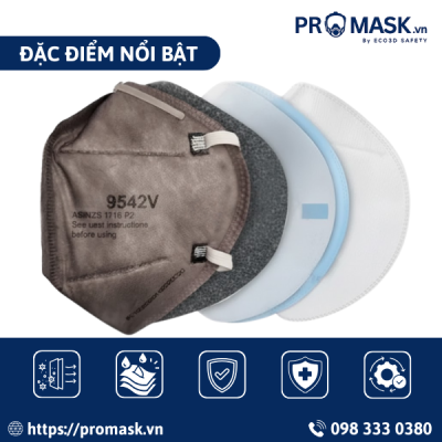 Đặc điểm khẩu trang gấp gọn than hoạt tính qua đầu VIAN 9542