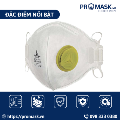 Đặc điểm khẩu trang lọc bụi Model M1200VBC Delta Plus
