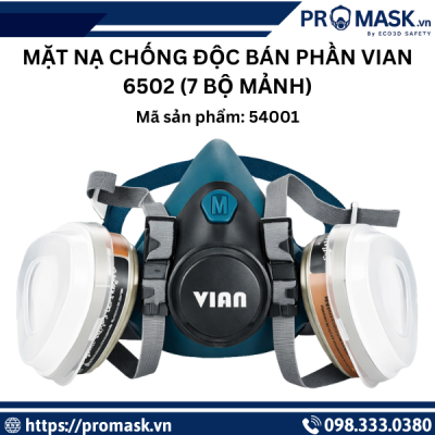 Mặt nạ nửa mặt silicon vian 6502
