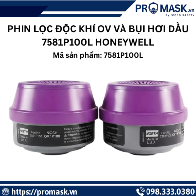 Phin lọc độc khí OV và bụi hơi dầu 7581P100L Honeywell