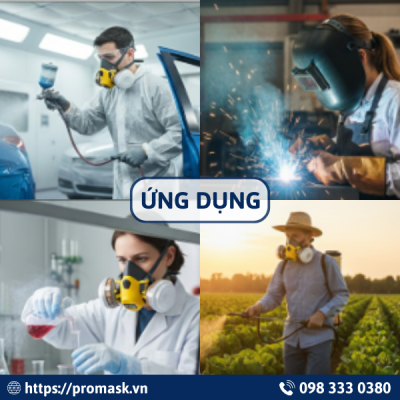 Ứng dụng VIAN 6200 – Mặt nạ nửa mặt cao su + 7 bộ mảnh 60017