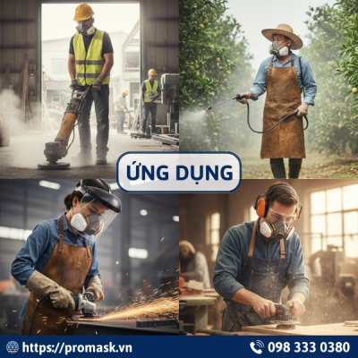 Ứng dụng bộ mặt nạ nửa mặt 7200LEN