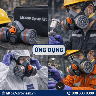 Ứng dụng bộ mặt nạ phòng độc M6400 Spray Kit