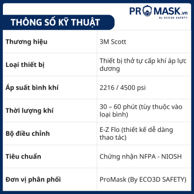 Thông số SCBA 3M™ Scott™ Industrial