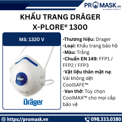 Thông số khẩu trang bảo hộ Dräger X-plore® 1300