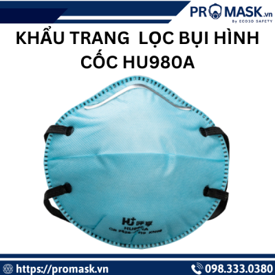 Khẩu trang lọc bụi hình cốc HU980A 