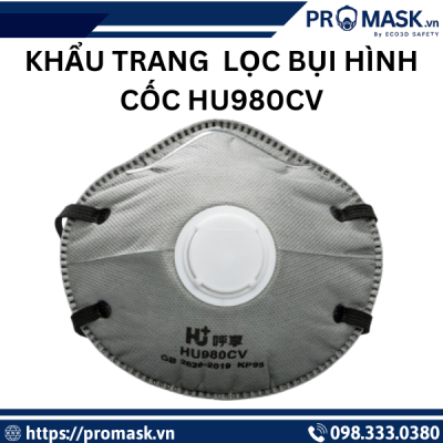 Khẩu trang lọc bụi hình cốc HU980CV 