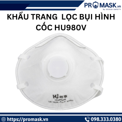 Khẩu trang lọc bụi hình cốc HU980V 