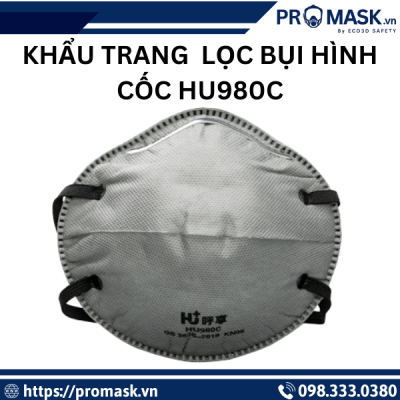Khẩu trang lọc bụi hình cốc HU980c